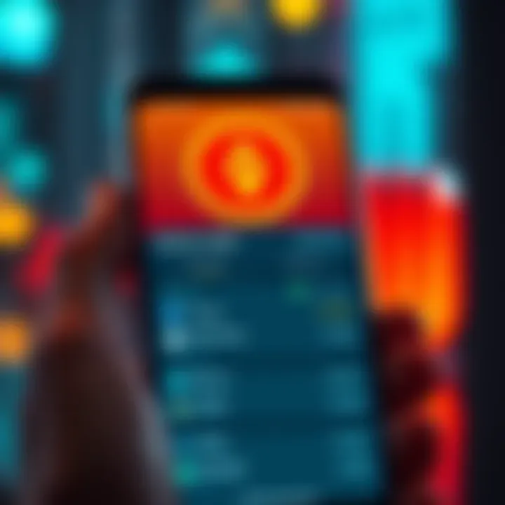 A smartphone displaying the Electrum wallet interface, showing cryptocurrency balances and options for transactions