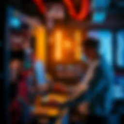 A person setting up an elite booster node with computer equipment and network connections