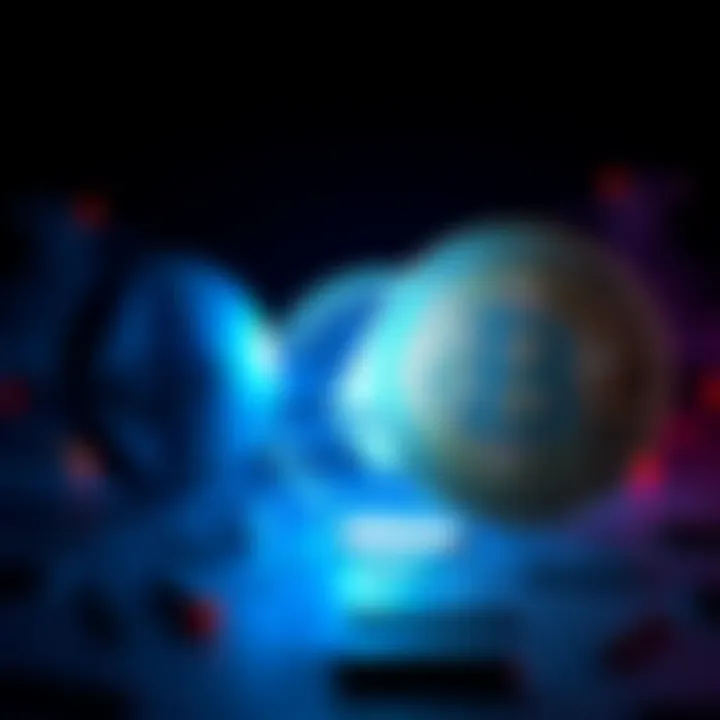 A visual comparison of Ether and Bitcoin logos, symbolizing the potential change in cryptocurrency dominance.