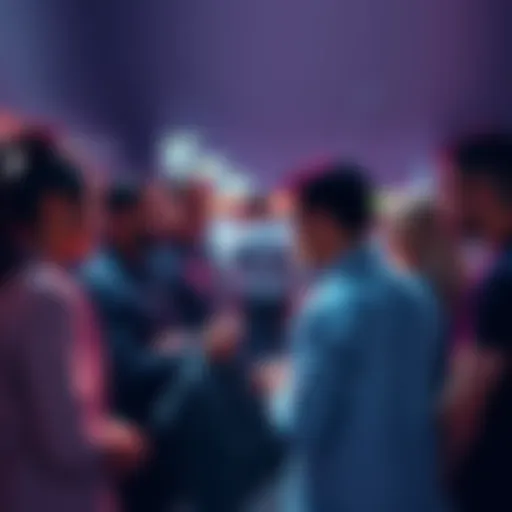 Group of people engaging in conversation about the Ethereum Community Foundation and its impact