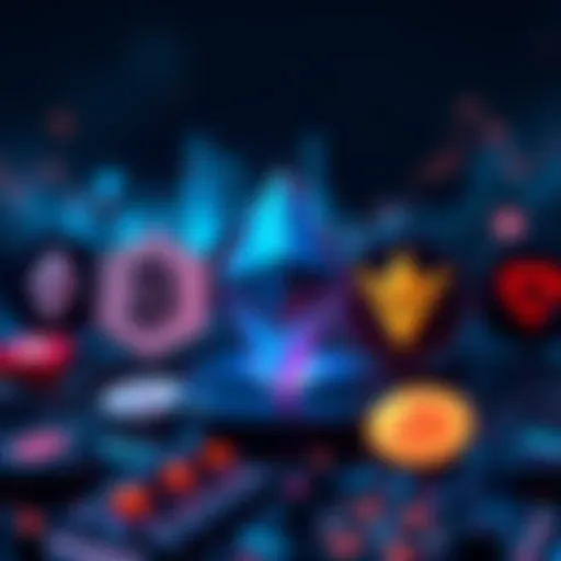 A graphic showing Ethereum logo alongside logos of its top competitors, symbolizing the crypto market competition in 2025.