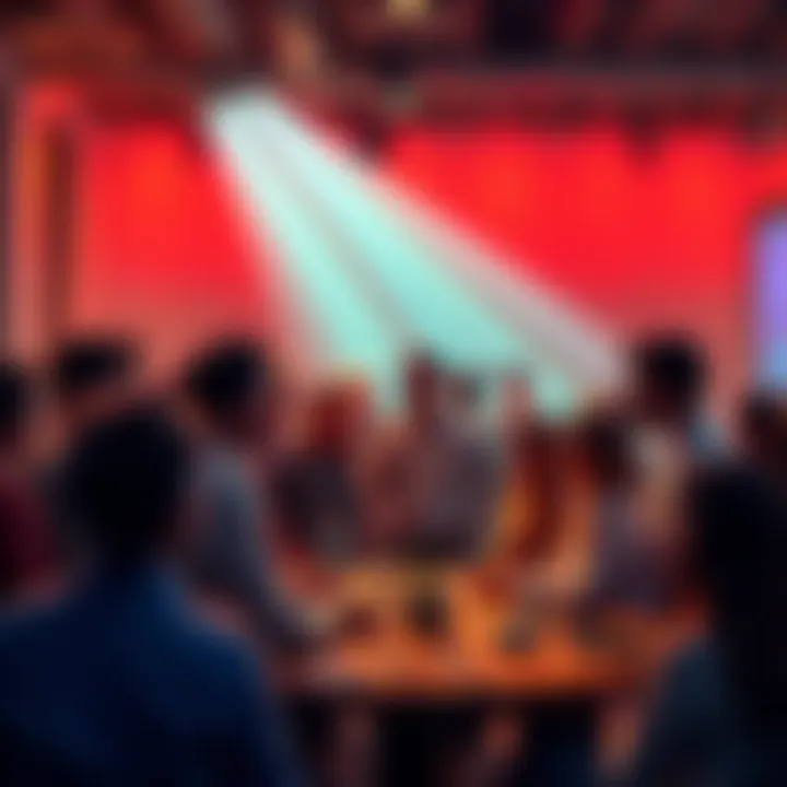 A vibrant group of people engaged in a conversation about Ethereum, sharing insights and ideas.