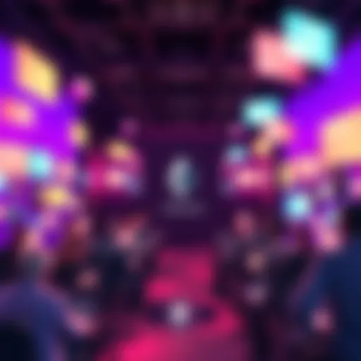 A vibrant forum where people share news and insights about Ethereum, featuring text bubbles and icons representing discussion topics.