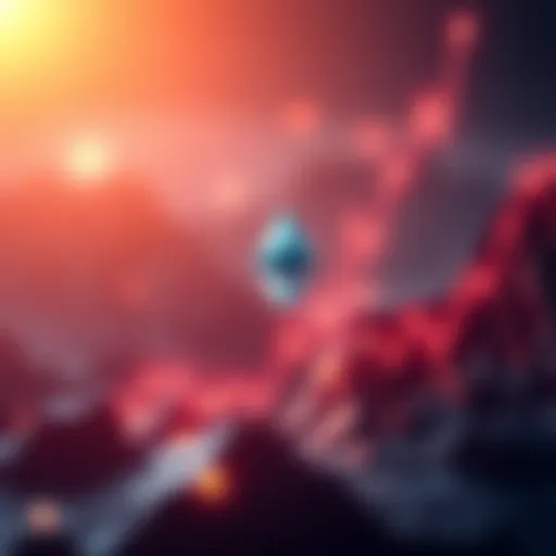 Graph showing Ethereum price rising sharply with upward trend