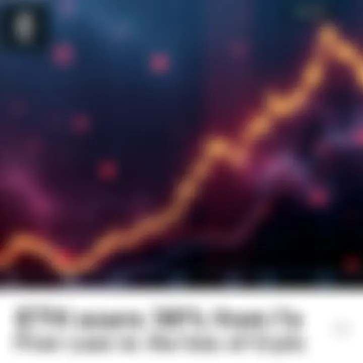 Graph showing Ethereum price rising sharply, indicating a 38% increase from a five-year low
