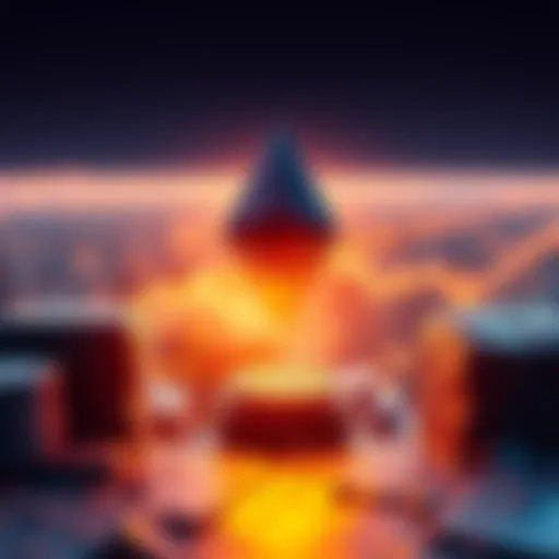 Ethereum logo struggling to rise above a $0.25 barrier