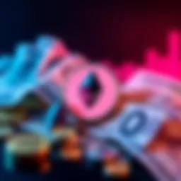 A visual representation showing Ethereum symbols alongside traditional treasury notes, symbolizing their similar roles in finance.