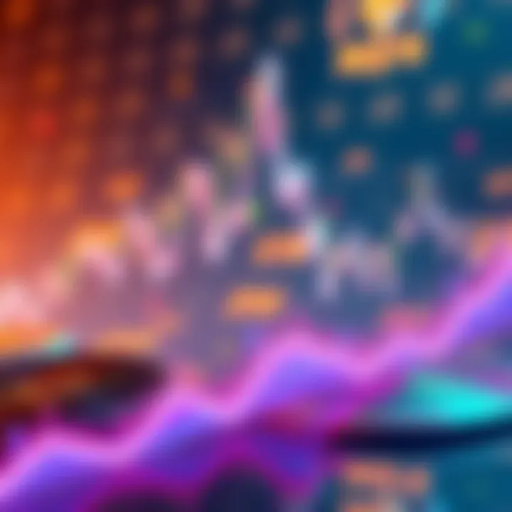 Graph showing Ethereum's price reaching $4,868 with a background of digital currency symbols
