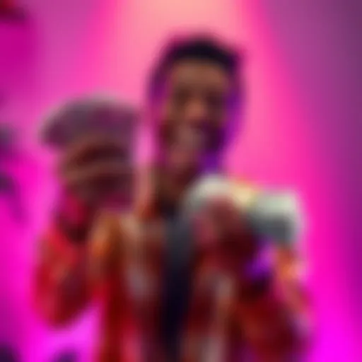 A person smiling while holding a stack of cash, celebrating the arrival of a long-awaited payment.