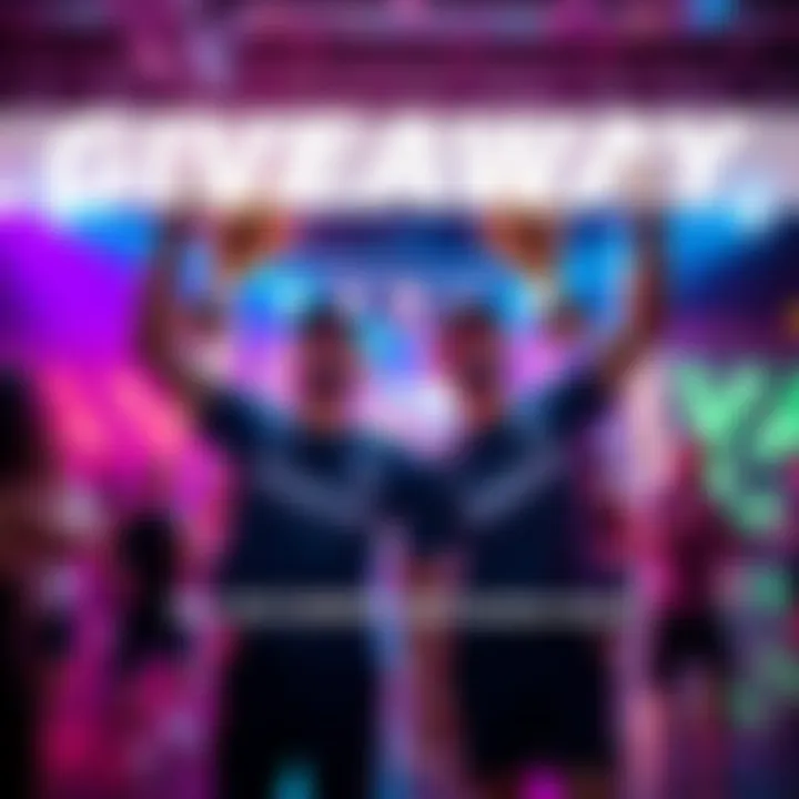 Graphic showing two winners celebrating with $SWEAT tokens and Sweatcoin Premium membership details