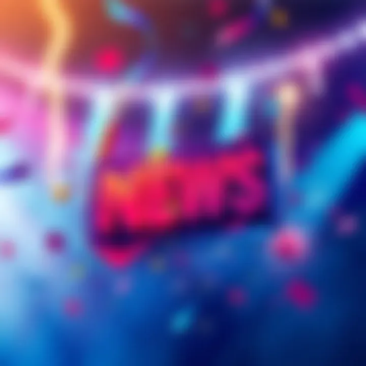 A vibrant graphic with celebratory elements symbolizing a return to activity, featuring bright colors and dynamic shapes.