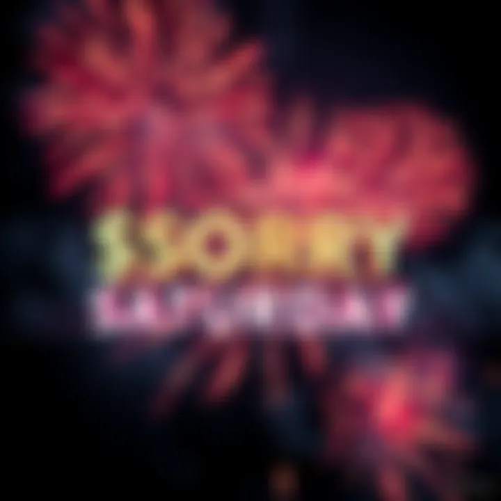 A vibrant graphic showing the words '$SORRY Saturday' with a fireworks background, symbolizing a big event, excitement, and opportunity.