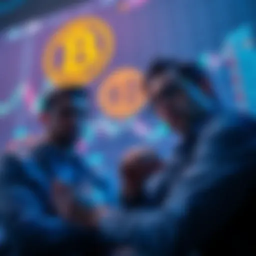 Investors looking worriedly at a Bitcoin chart showing a peak at 94K while considering short positions