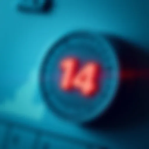 Calendar mark on July 14 with Federal Reserve logo