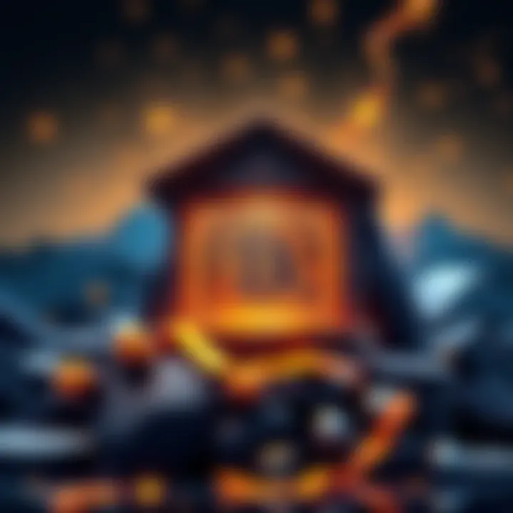 Symbolic illustration of financial stability and cryptocurrency investment