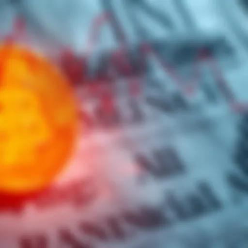 A close-up of a Financial Times newspaper with Bitcoin graphics overlay, indicating a critique of their cryptocurrency reporting.