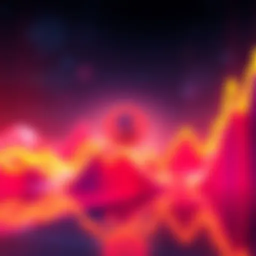 Graph showing rising trends for Flare Coin with a dollar sign symbolizing potential value increase.