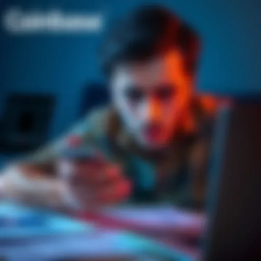 A person looking at a phone with a worried expression, showing frustration with account issues, surrounded by documents and a laptop.