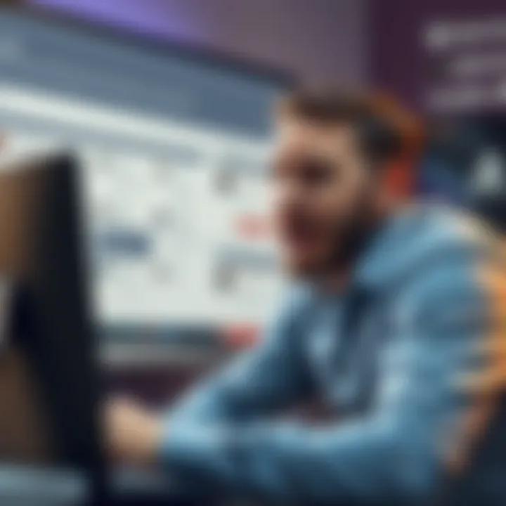 A CRO holder expresses frustration while browsing a user board, with negative comments and unrealistic estimates visible on the screen.