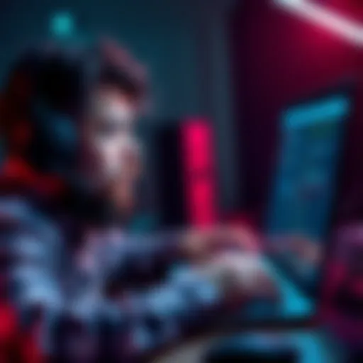 A person looking frustrated while working on a laptop, showing support chat on screen