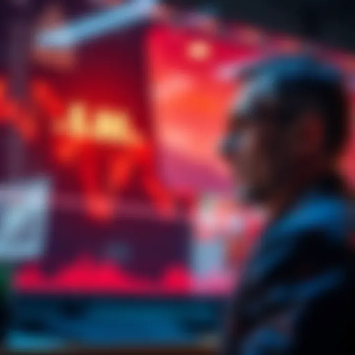 An investor stares in disbelief at a stock chart showing a drastic decline from $500 to $0.86, symbolizing investment losses and legal concerns.