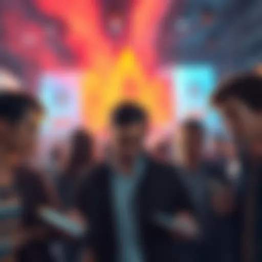 A group of people showing confusion while searching for the AMP token on their devices