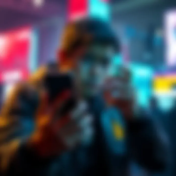 A person holding a phone with a graph showing a decline, looking frustrated and upset, symbolizing their exit from the cryptocurrency market.