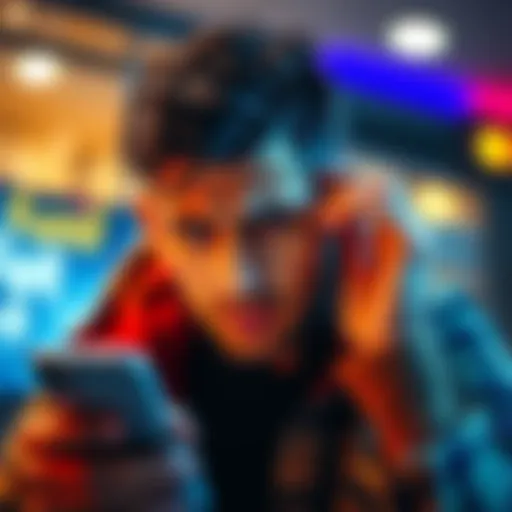 A person looking frustrated while checking their phone for a delayed crypto transfer
