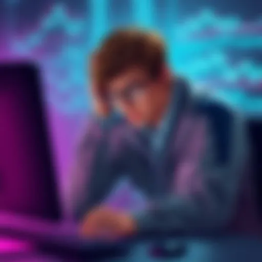 Person looking stressed while trying to withdraw money from Kraken on their computer