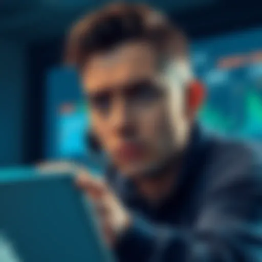 A person looking worried while trying to contact KuCoin support about withdrawals
