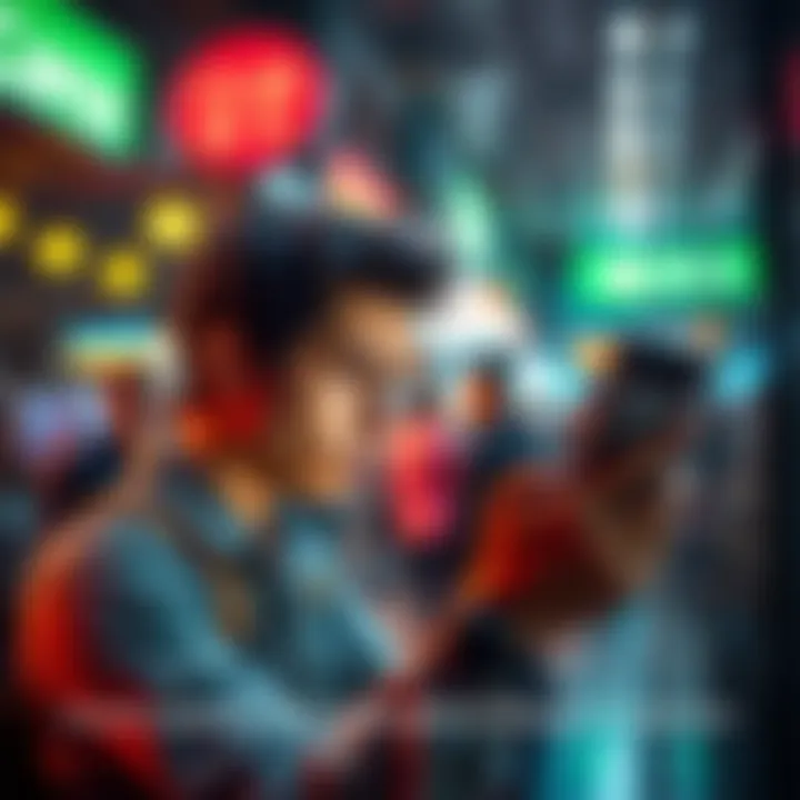 A person looking at a phone with a disappointed expression, symbolizing delays in financial transactions
