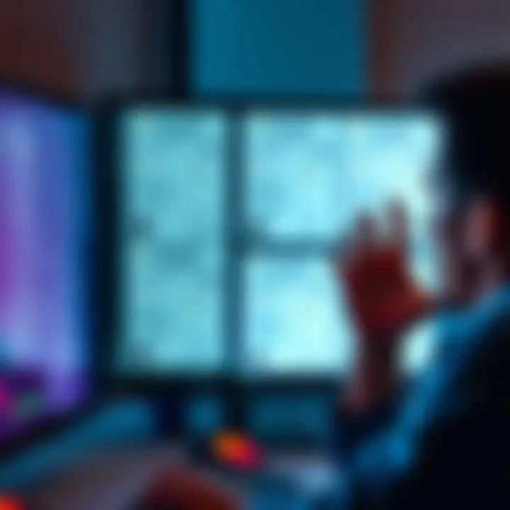 A person frustrated while looking at multiple identity verification forms on a computer screen