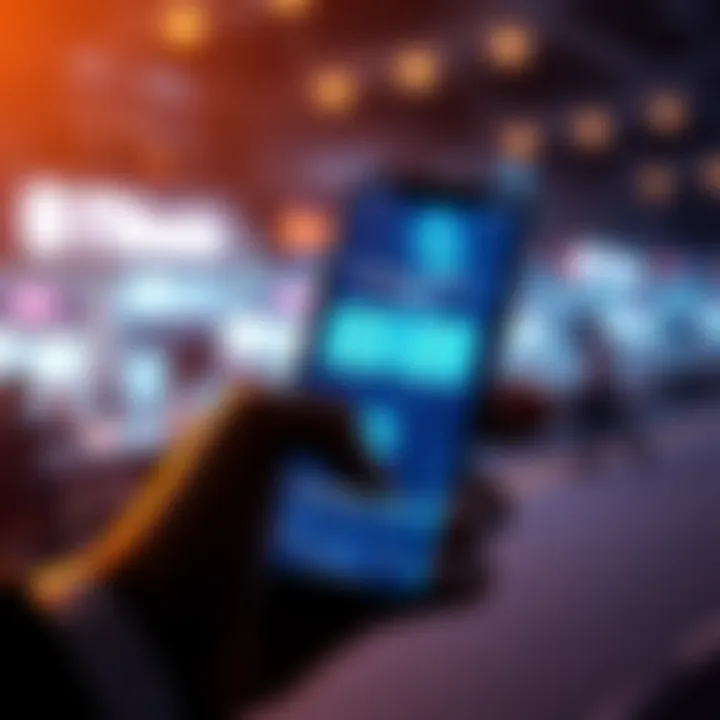 A graphic showing a hand holding a smartphone displaying a blockchain app, emphasizing easy gas fee payment options for users.