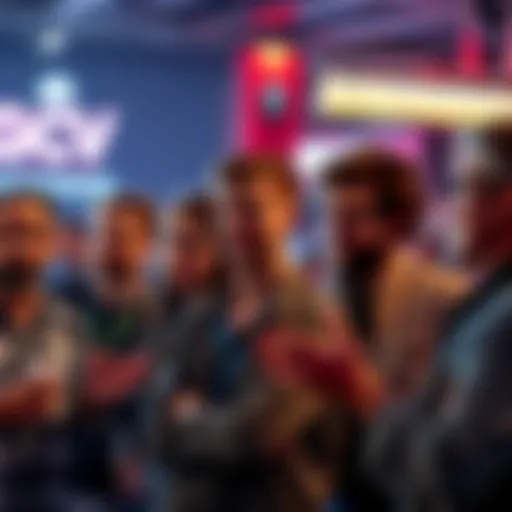A group of people engaging in lively discussion about the GCV Bad Consensus Live Event, expressing differing opinions, with some showing enthusiasm and others looking skeptical.