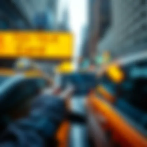 Person holding a Gemini Credit Card while waiting for a taxi in New York City