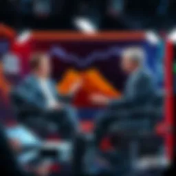 David Gokhshtein and Charles Hoskinson discussing blockchain in a studio setting