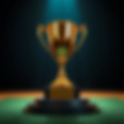 A shiny gold trophy on a pedestal representing the pursuit of excellence in various fields.