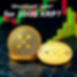 A gold coin next to the XRP cryptocurrency symbol, illustrating the trade dilemma for investors.