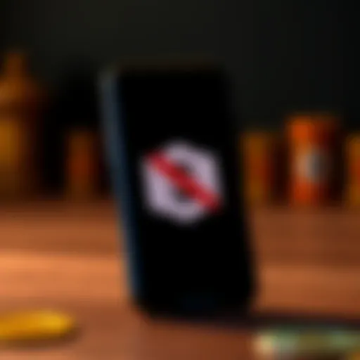 Graphic showing a smartphone with a crossed-out crypto wallet symbol and a currency symbol, representing Google's ban on crypto wallets on Android devices