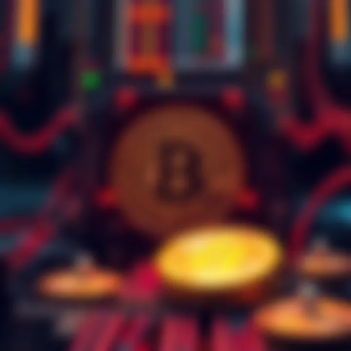 Graphic showing a quantum computer and Bitcoin symbols, highlighting the potential impact of quantum technology on Bitcoin security.