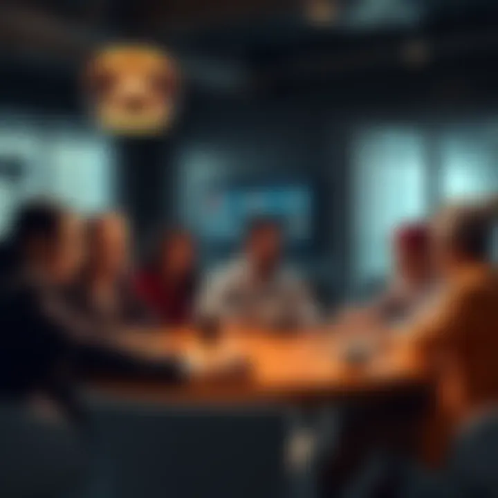 A diverse group of people sitting around a table, sharing their thoughts on current situations and future possibilities.