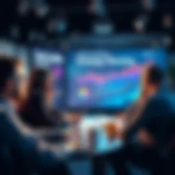 A group of industry experts discussing strategies for achieving significant growth by year-end, with charts and graphs on display.