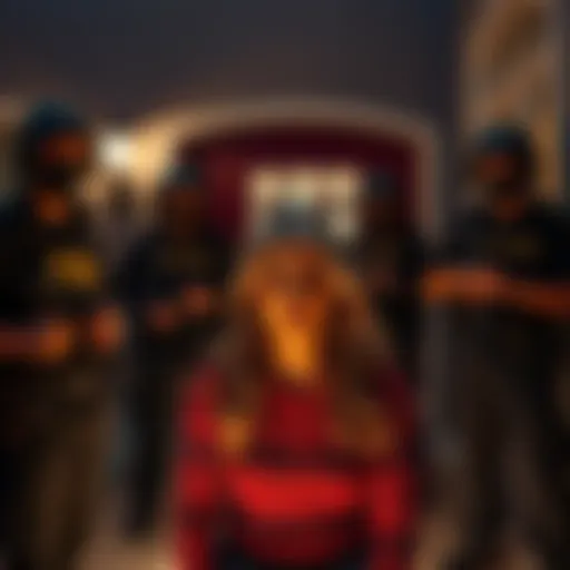 Haliey Welch speaking with FBI agents at her home during the cryptocurrency scandal