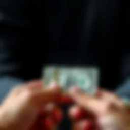 A close-up of hands holding a single dollar bill, symbolizing small contributions for big dreams