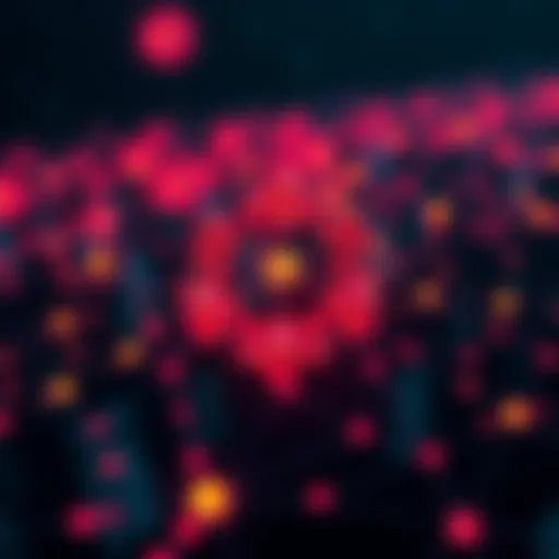 A graphic showing interconnected nodes representing Hashgraph technology, symbolizing freedom in decentralized systems.