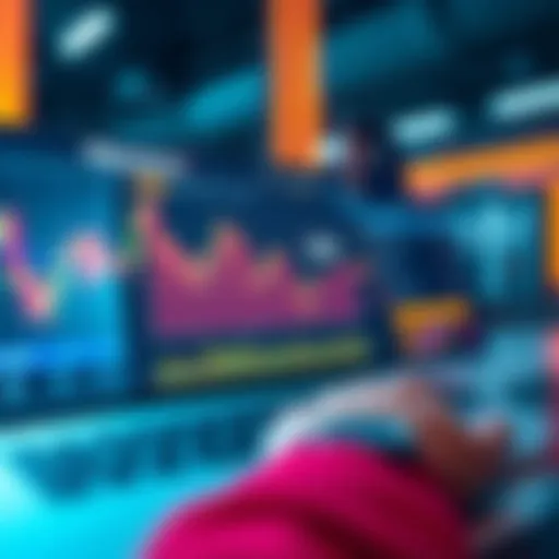 A digital interface showcasing Haveno's trading features with a graph and trade options highlighted.
