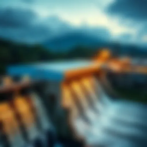 A 140kW hydropower plant in Java, Indonesia, generating electricity for potential buyers, with a nearby textile factory in the background.