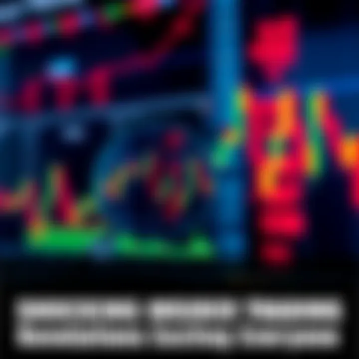 A close-up of stock market charts with a magnifying glass, symbolizing insider trading scrutiny.