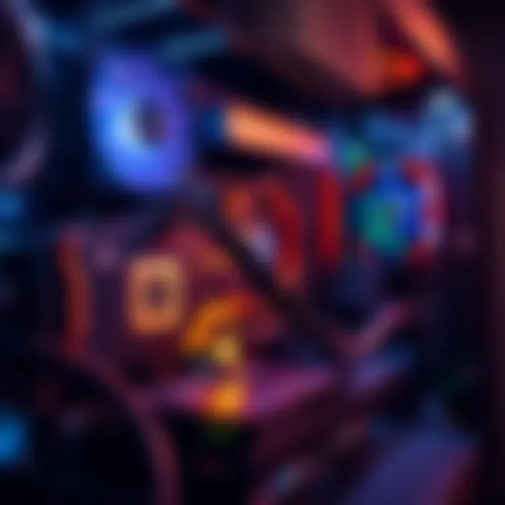 A detailed view of a mining rig featuring an Intel i9 14900KS processor with graphics cards, showcasing the mining efficiency setup.