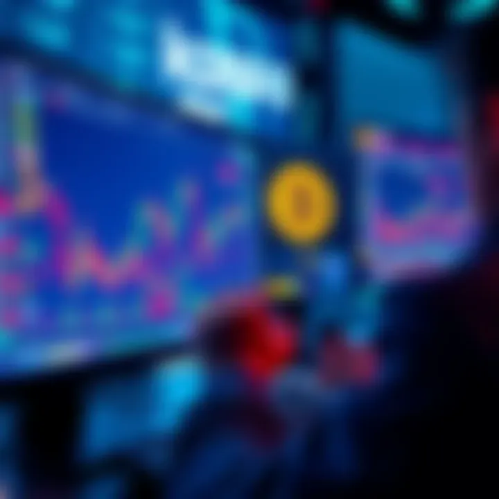 A person looking at cryptocurrency charts on a computer screen, considering a full investment in Kaspa